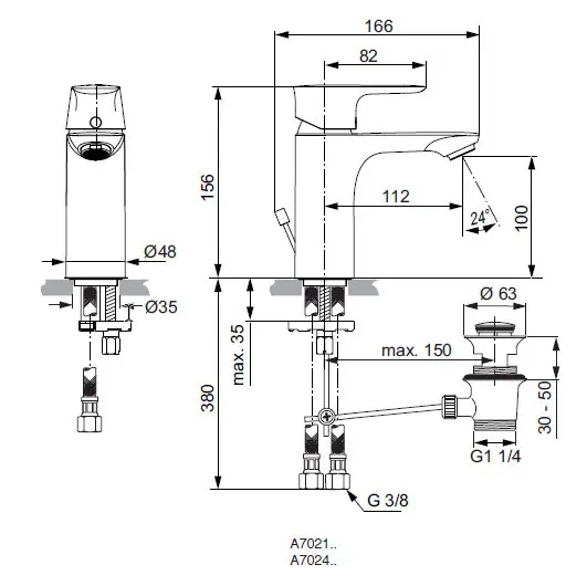 Ideal Standard Connect Air - Wastafelkraan Met Waste, Magnetic Grey A7021A5 2 Ideal Standard Connect Air - Wastafelkraan Met Waste, Magnetic Grey A7021A5 - Afbeelding 2