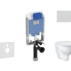 Ideal Standard ProSys - Toiletset- Inbouwreservoir, Closet, WC-zitting Bau Ceramic, Oleas M1 Bedieningsplaat, Rimless, Softclose, Chroom ProSys80M SP138